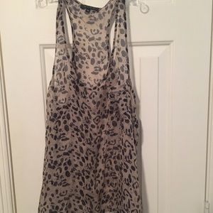 Cheetah print overlay tank